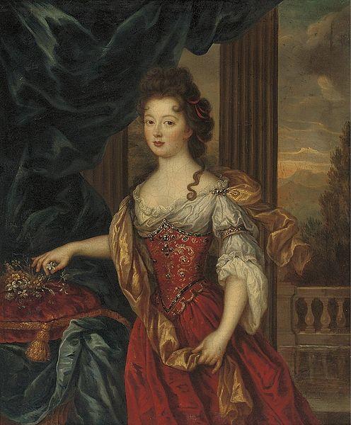 unknow artist Marie Therese de Bourbon dressed in a red and gold gown